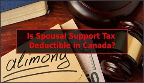 Is spousal support tax deductible in Canada?